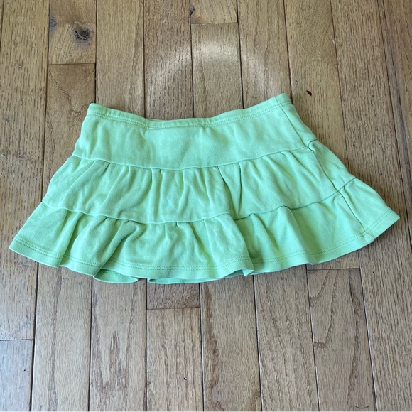 VINTAGE Y2K GYMBOREE LIME GREEN TIERED RIBBON ACCENT SKIRT SIZE 18/24 MONTHS - Picture 2 of 4
